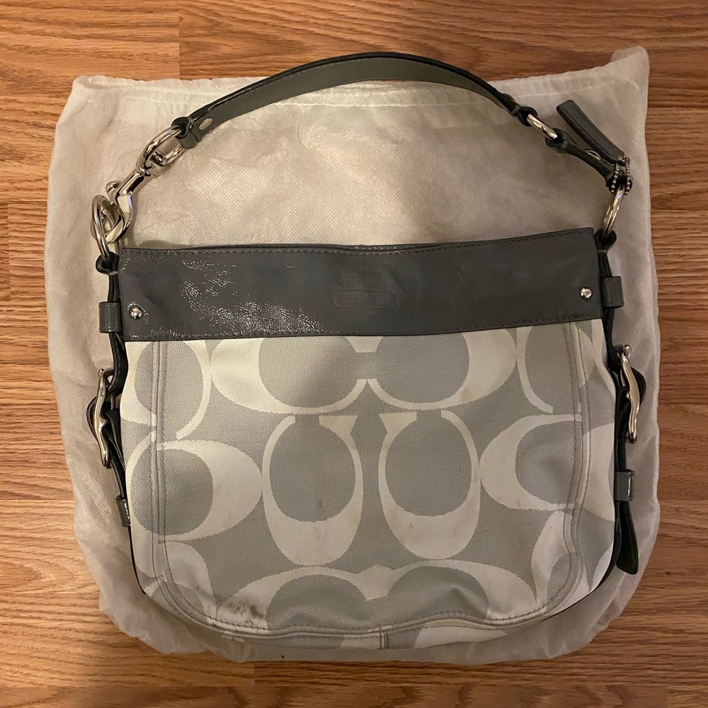 Authentic Grey Coach Purse